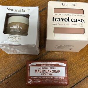 NatureWell Vanilla Lip Mask & Kitsch Travel Case Bundle